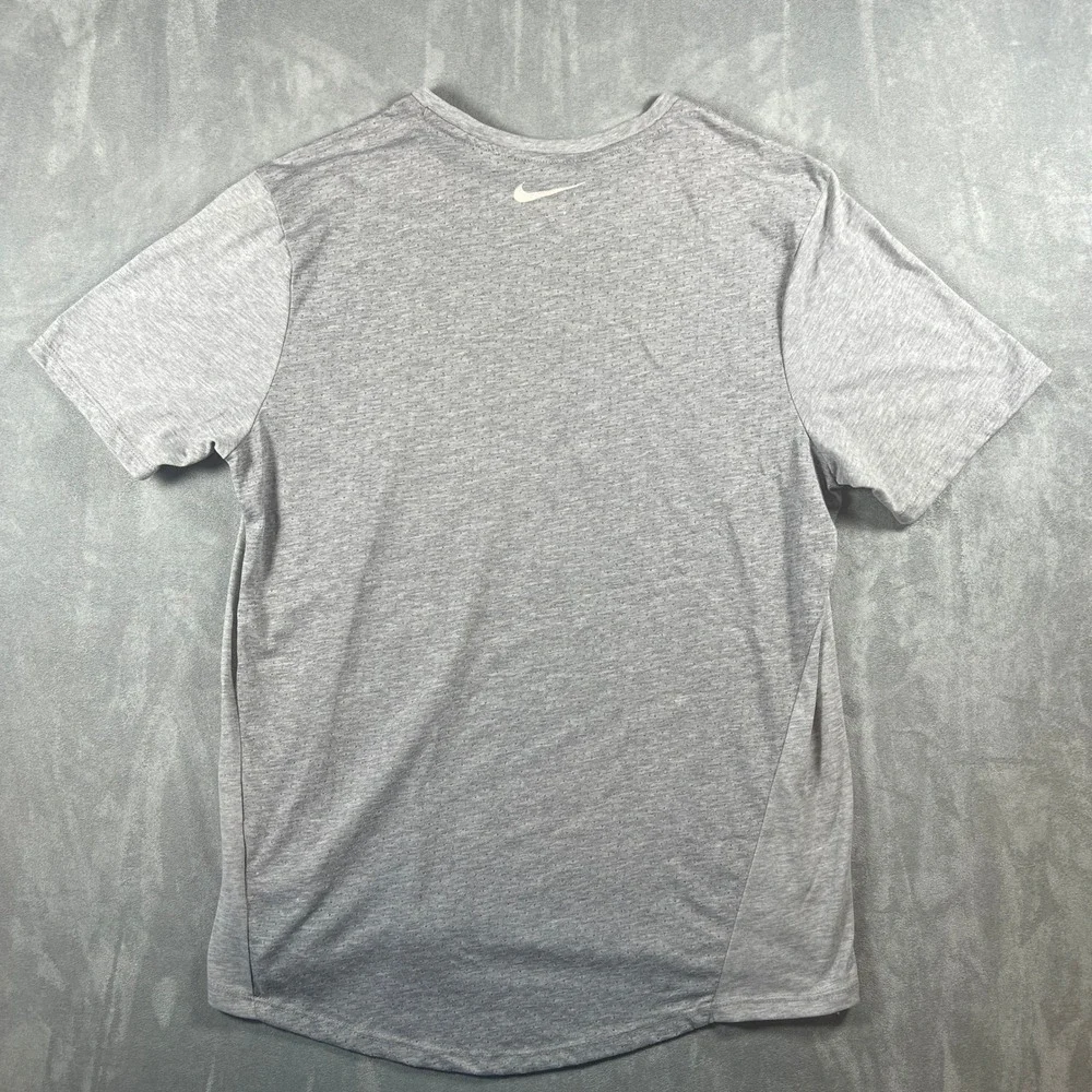 Nike Running Dri-FIT Short Sleeve Shirt Womens Medium Gray Reflective